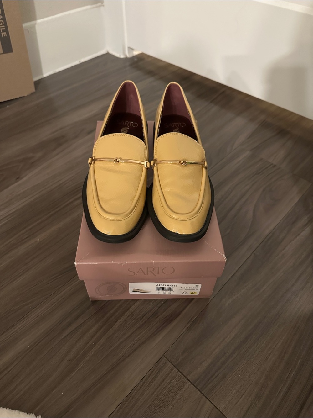 SARTO By Franco Sarto Women’s Yellow Leather Bit Loafers